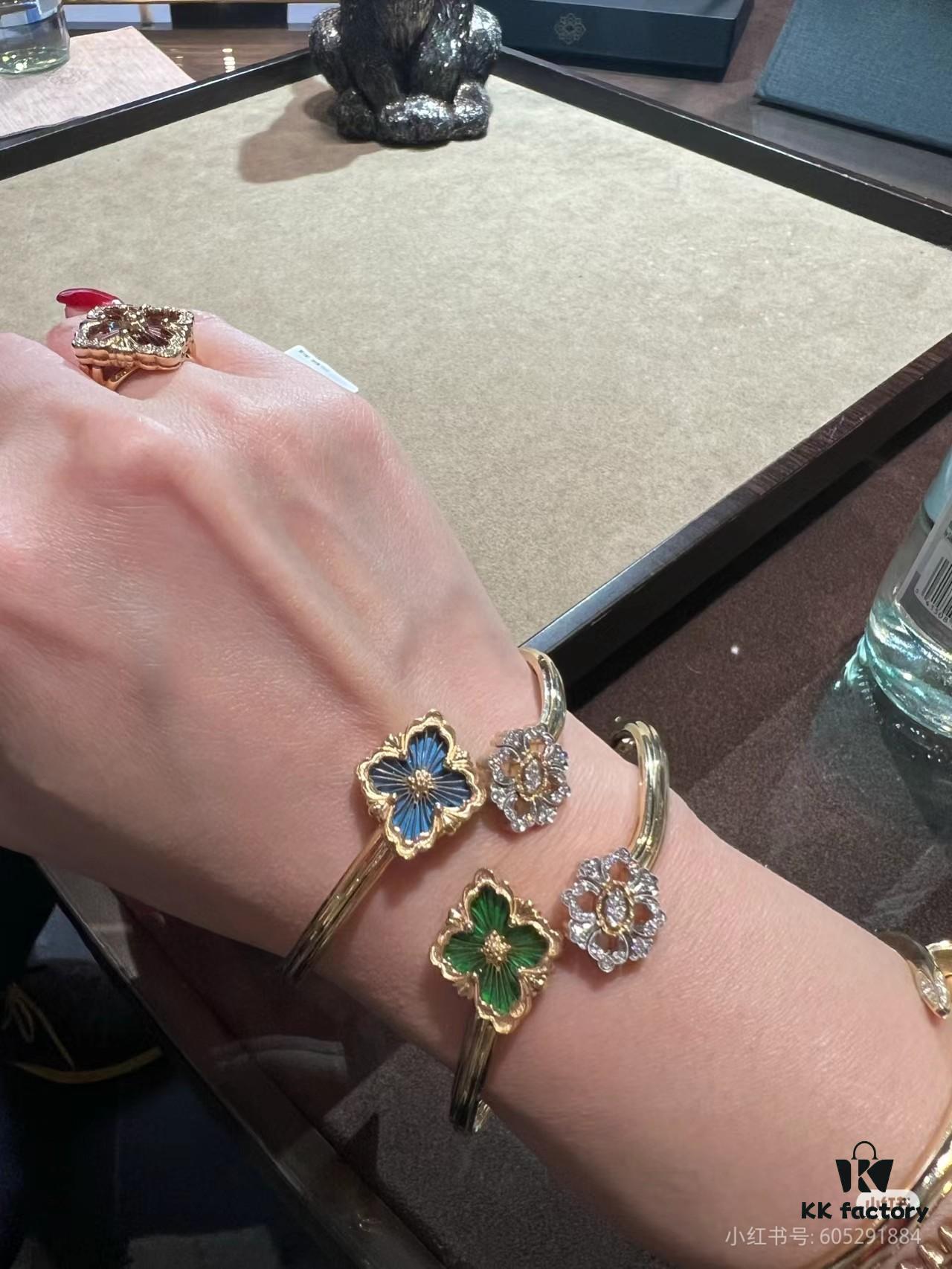 Buccellati Open Bangle Bracelet with CNC Design
