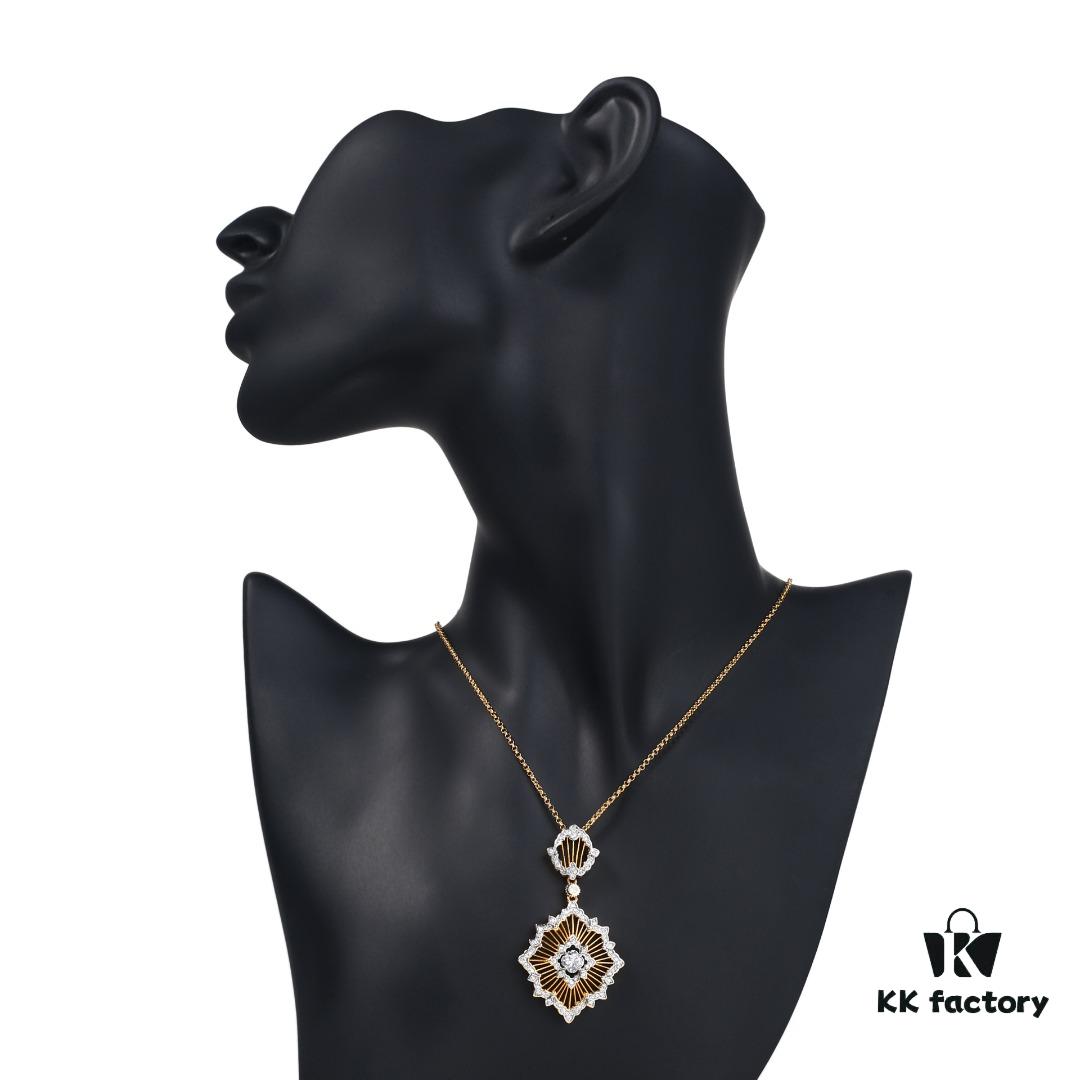 69301a6f12f62673a6fad131 Buccellati lacework mesh openwork bicolor rose gold + white gold, yellow gold + white gold necklace