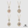 69301a7012f62673a6fad132 Buccellati lacework mesh openwork bicolor rose gold + white gold, yellow gold + white gold necklace
