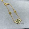 69301a7212f62673a6fad136 Buccellati Large Opera Garden Series Green Enamel Bracelet, Vintage Court-style Clover and Four-petal Shell Double-sided Necklace