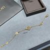 69301a7d12f62673a6fad141 Buccellati Opera Maxi Blue Enamel Bracelet, Retro Court-style Clover and Four-petal Shell Double-sided Necklace with Rigato Silk Finish and Geometric Diamond Inlay