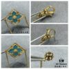 69301a7e12f62673a6fad144 Buccellati Opera Maxi Blue Enamel Bracelet, Retro Court-style Clover and Four-petal Shell Double-sided Necklace with Rigato Silk Finish and Geometric Diamond Inlay