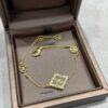 69301a8612f62673a6fad14d Buccellati Opera Maxi Blue Enamel Bracelet, Retro Court-style Clover and Four-petal Shell Double-sided Necklace with Rigato Silk Finish and Geometric Diamond Inlay