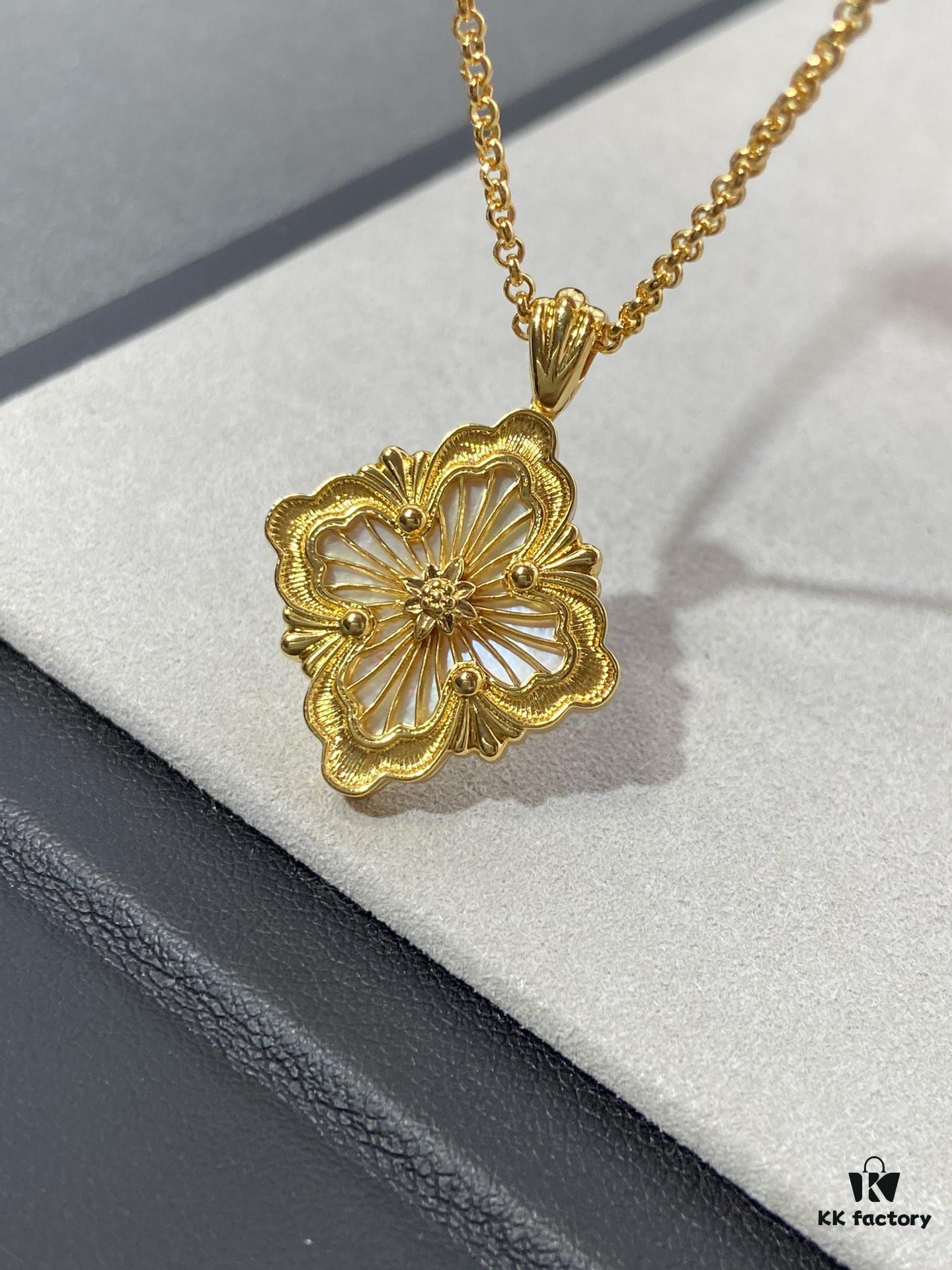 69301aa912f62673a6fad178 Hand-Pulled Gold Wire with Enamel and White Mother-of-Pearl Inlay Jewelry