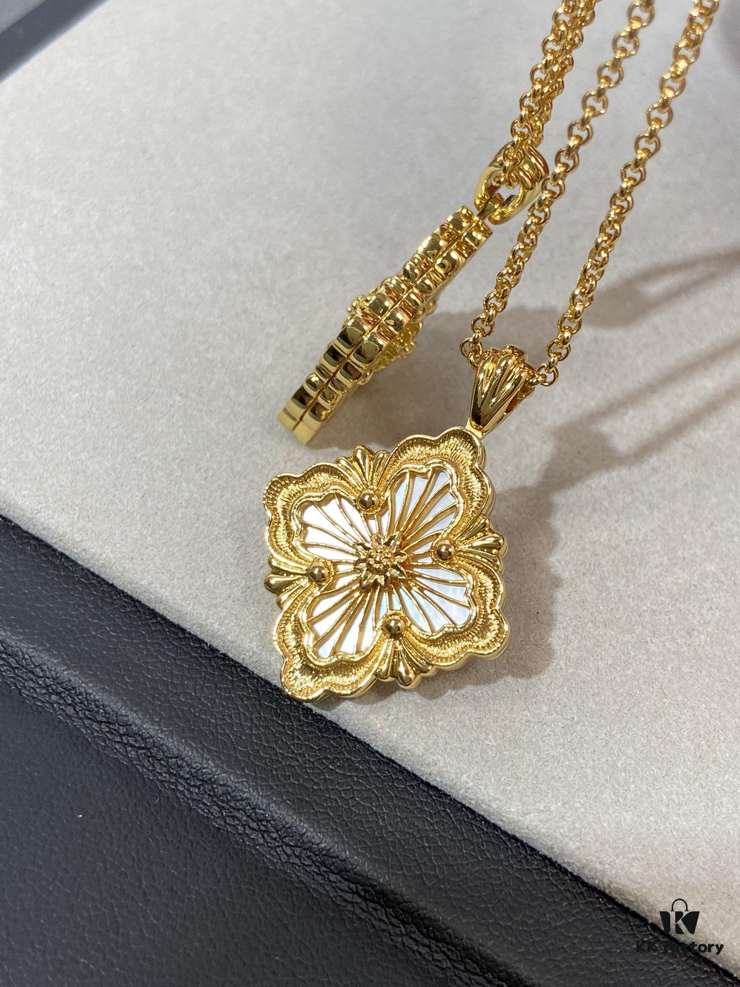 69301aab12f62673a6fad179 Hand-Pulled Gold Wire with Enamel and White Mother-of-Pearl Inlay Jewelry