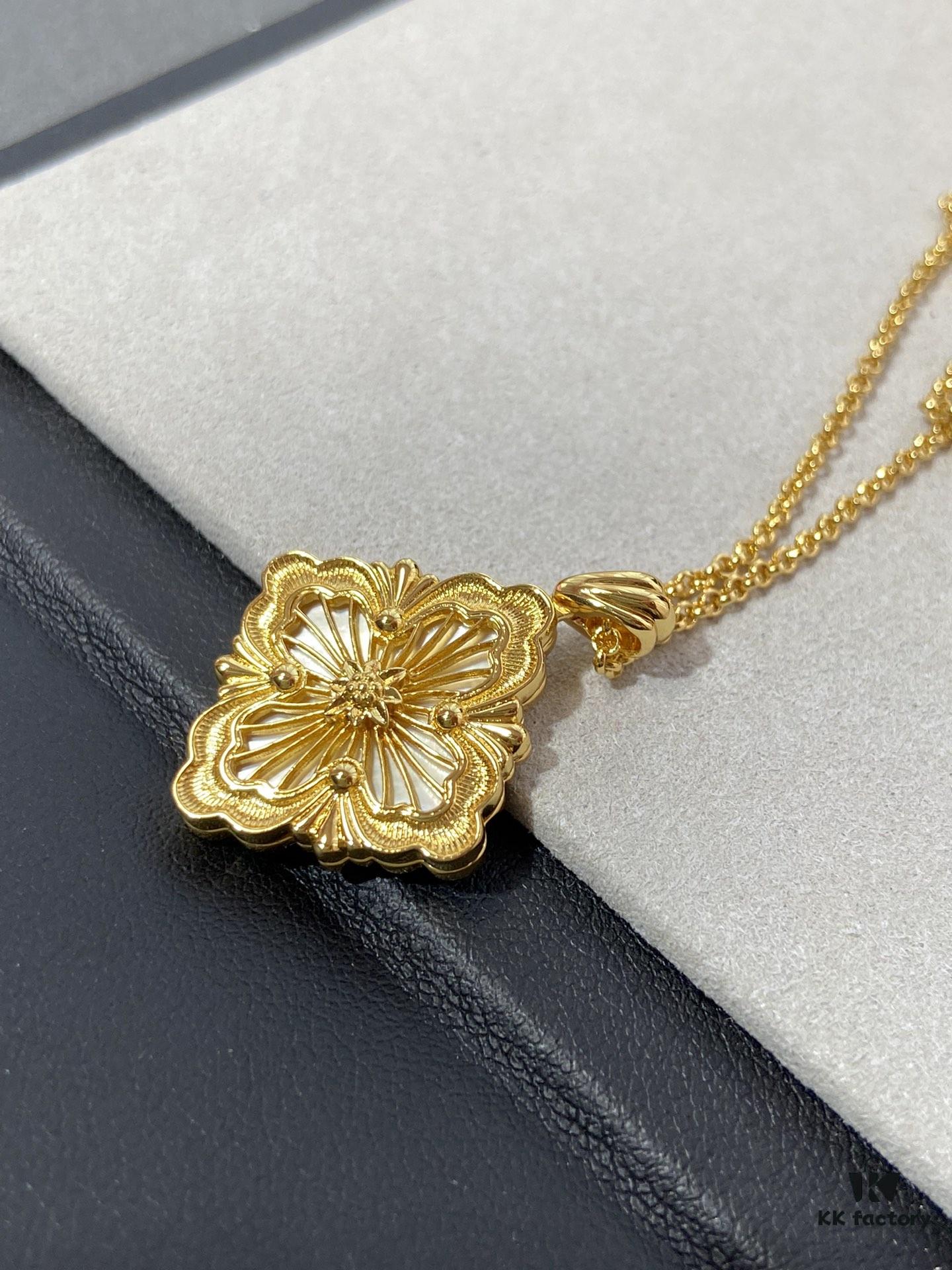 69301aae12f62673a6fad17a Hand-Pulled Gold Wire with Enamel and White Mother-of-Pearl Inlay Jewelry