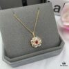 69301ab412f62673a6fad183 Buccellati Angel Vintage Court-style Diamond-set Filigree Necklace in Two-tone Rose Gold and White Gold, Yellow Gold and White Gold