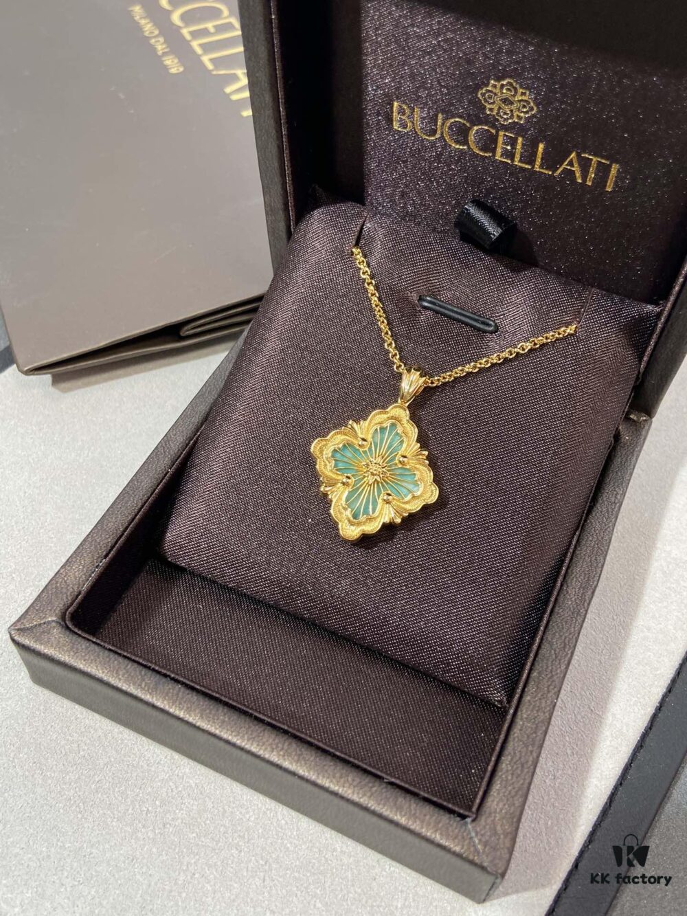 69301ab612f62673a6fad185 Handcrafted Gold Wire Inlaid with Tianhe Stone and Enamel, V-Gold Plated 22K Gold Hollow Design