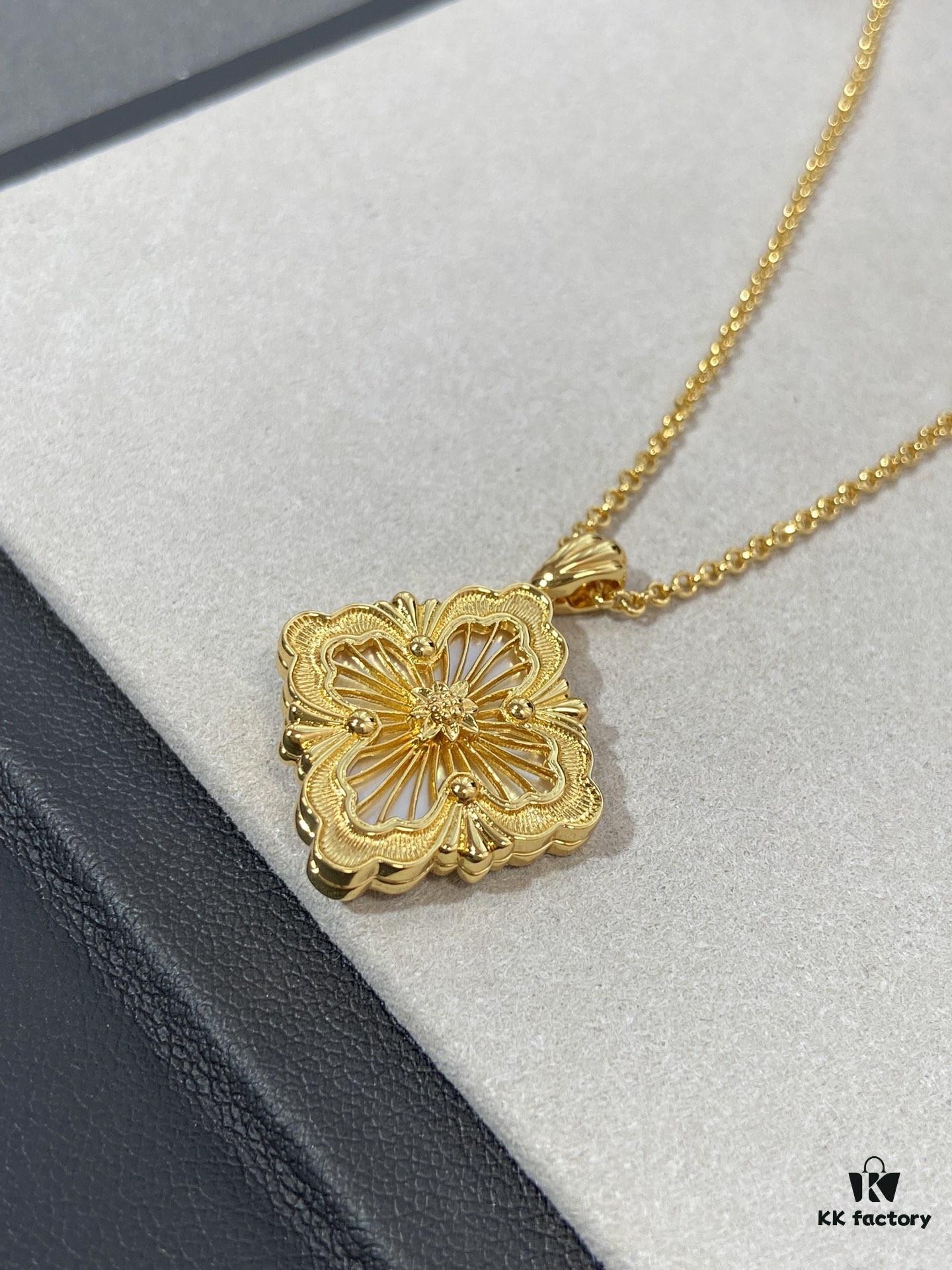 69301ab612f62673a6fad188 Hand-Pulled Gold Wire with Enamel and White Mother-of-Pearl Inlay Jewelry