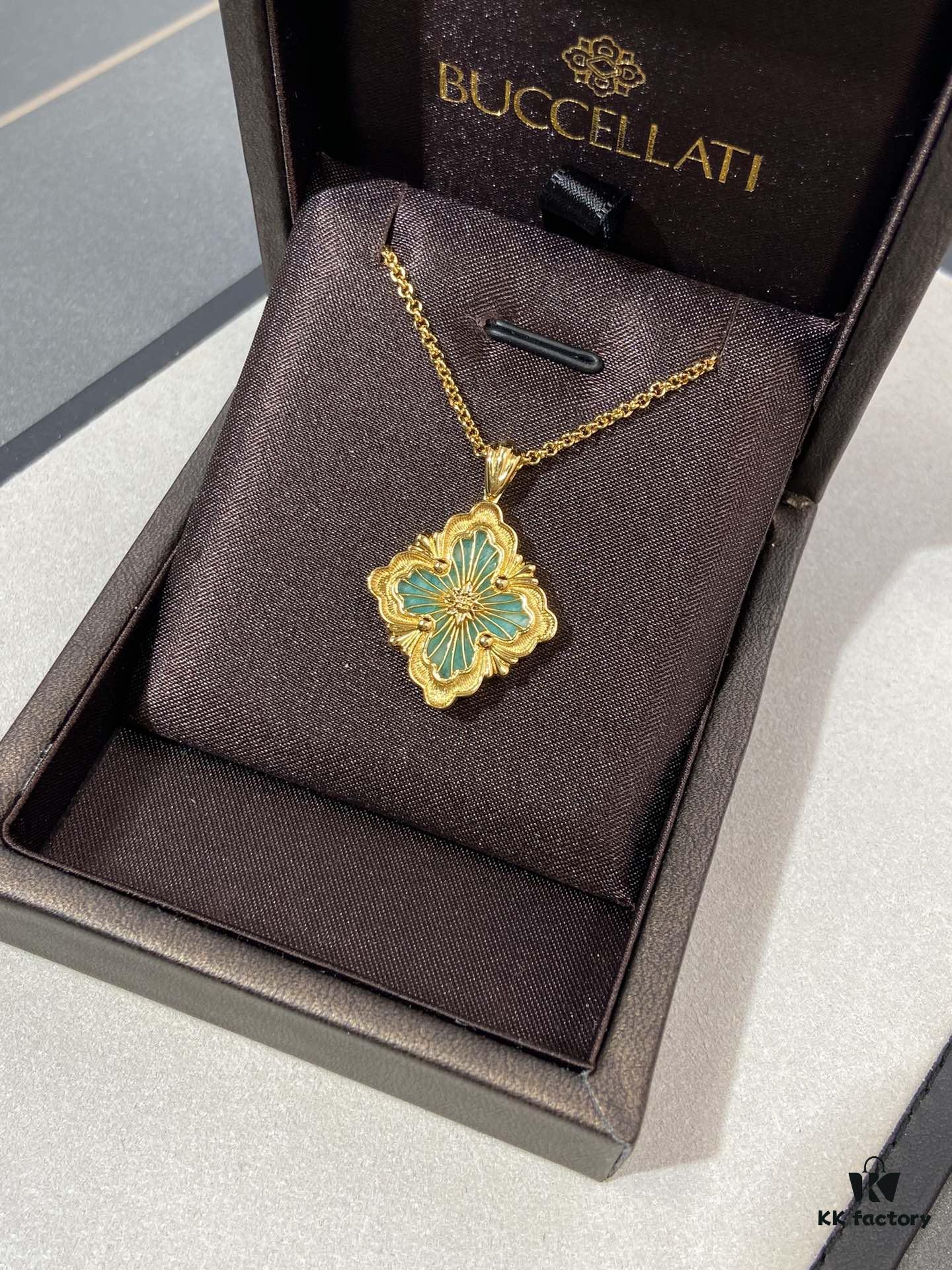 69301ab912f62673a6fad18a Handcrafted Gold Wire Inlaid with Tianhe Stone and Enamel, V-Gold Plated 22K Gold Hollow Design