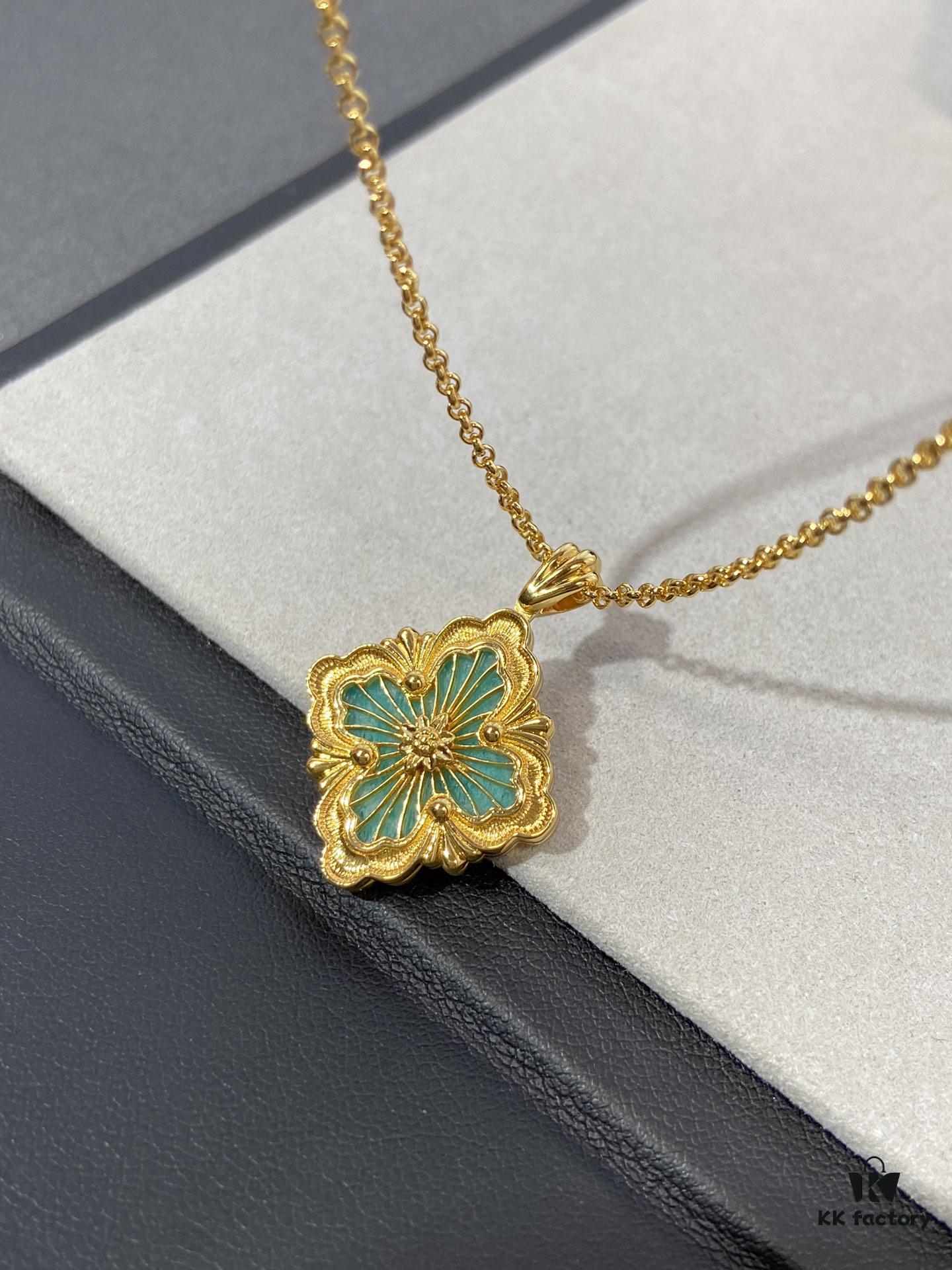 69301abb12f62673a6fad18b Handcrafted Gold Wire Inlaid with Tianhe Stone and Enamel, V-Gold Plated 22K Gold Hollow Design