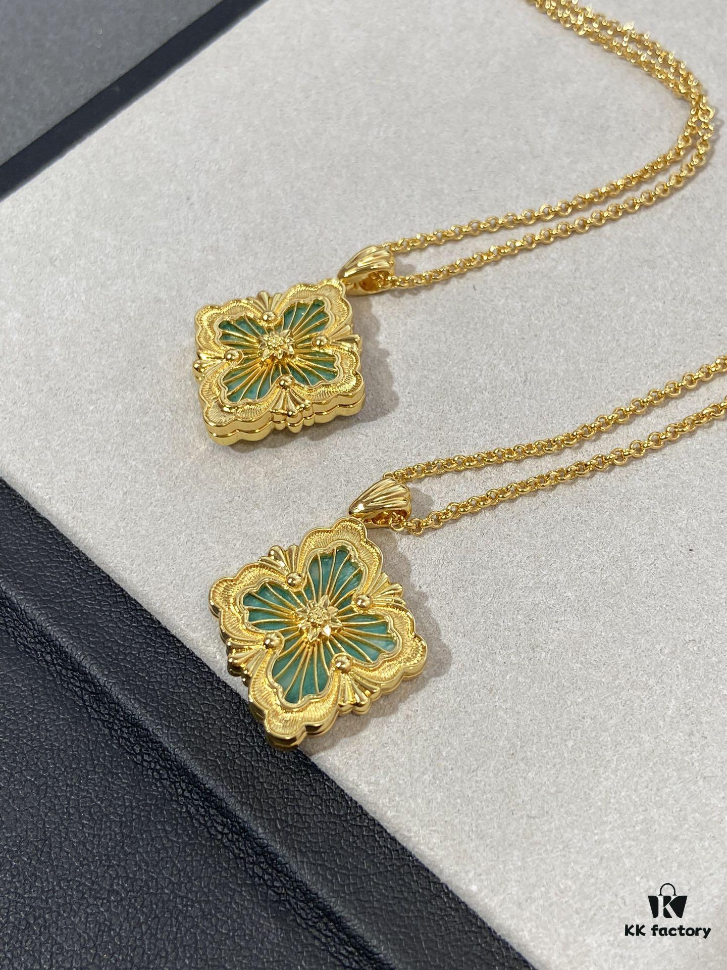 69301abb12f62673a6fad18c Handcrafted Gold Wire Inlaid with Tianhe Stone and Enamel, V-Gold Plated 22K Gold Hollow Design