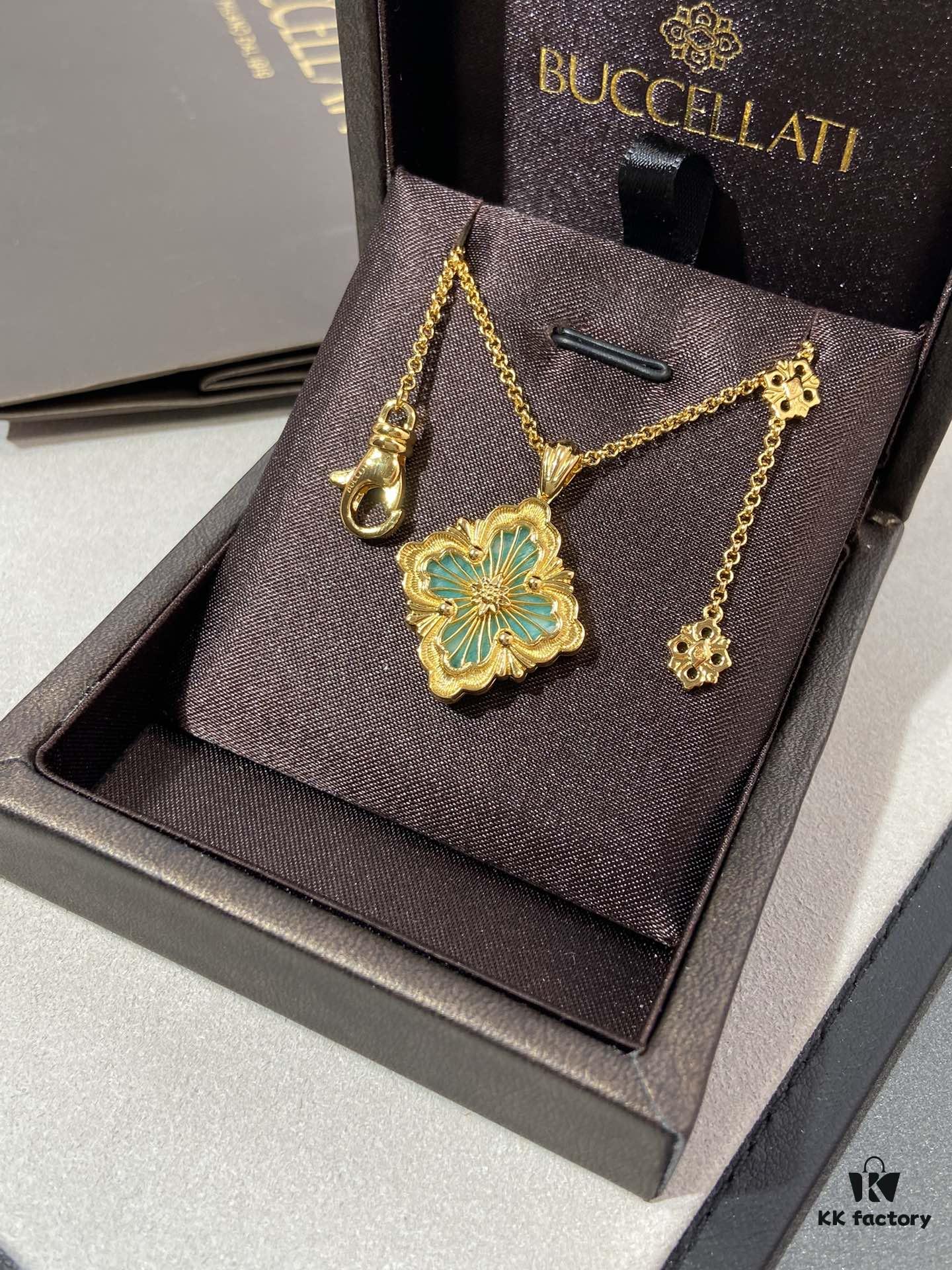 69301abf12f62673a6fad18f Handcrafted Gold Wire Inlaid with Tianhe Stone and Enamel, V-Gold Plated 22K Gold Hollow Design