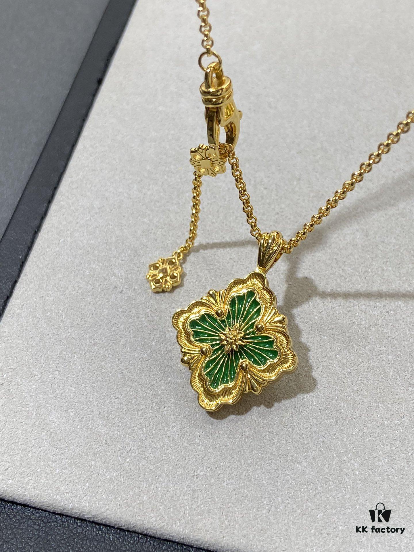 Green Enamel Buccellati Opera Necklace