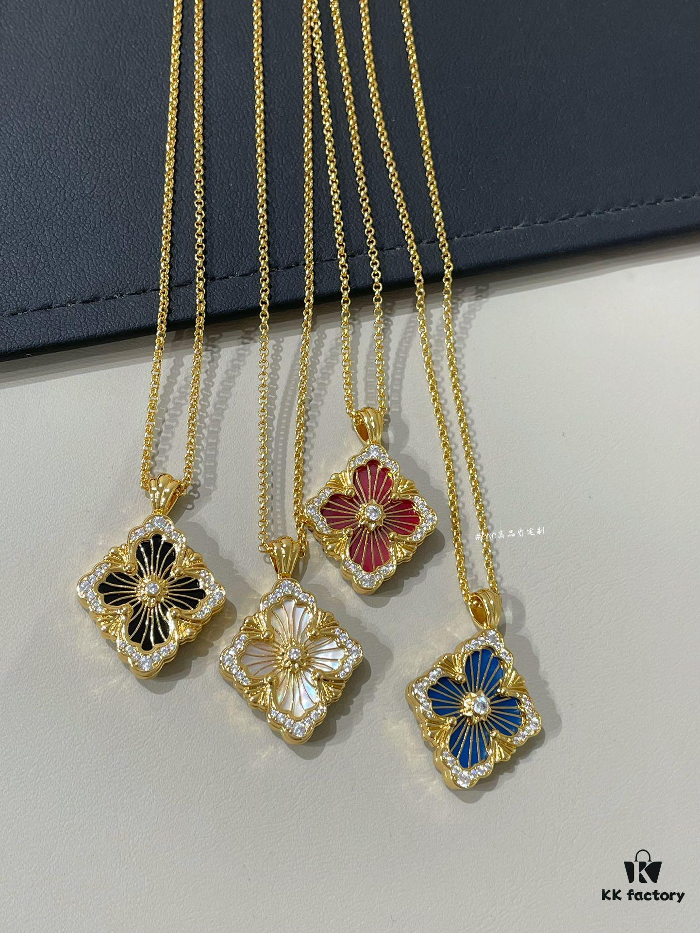 69301ad912f62673a6fad1af Buccellati Opera Collection Necklace, Large Diamond-Paved Italian Jewelry Inspired by Renaissance Design