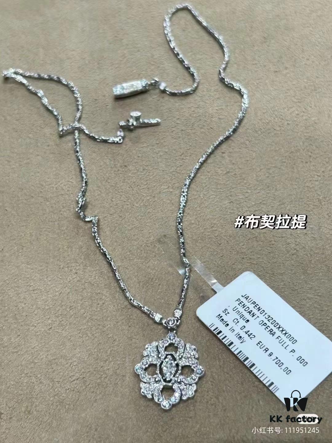69301ae412f62673a6fad1b9 Buccellati Full Diamond Twisted Rope Necklace in White Gold with Two-Tone Plating