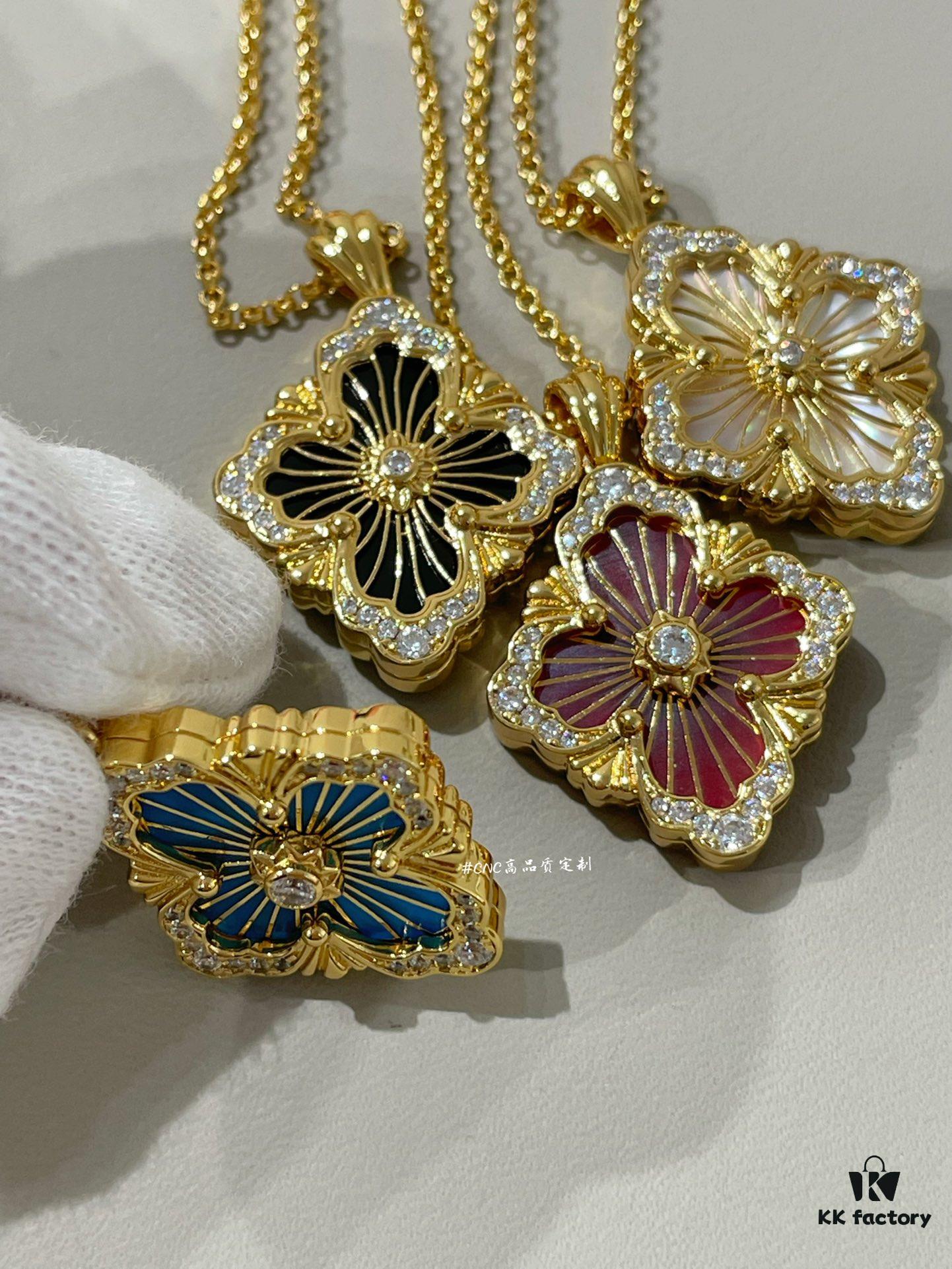 69301ae512f62673a6fad1ba Buccellati Opera Collection Necklace, Large Diamond-Paved Italian Jewelry Inspired by Renaissance Design