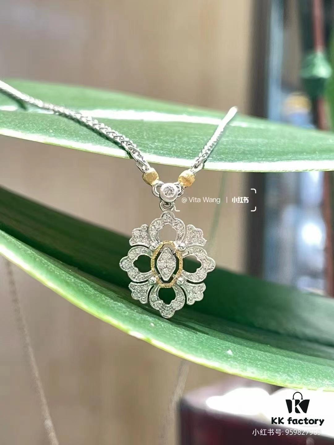 69301ae712f62673a6fad1bc Buccellati Full Diamond Twisted Rope Necklace in White Gold with Two-Tone Plating