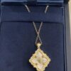 69301af612f62673a6fad1ca Buccellati Italian Luxury Jewelry Vintage Royal Style Diamond-Set Twisted Clover Shell Agate Chalcedony Reversible Necklace V Gold Material 18K Thick Gold Plating Original Chain End Original Clasp High Quality