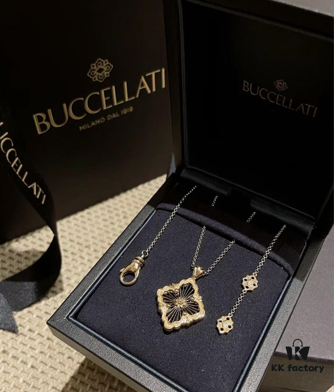 69301af812f62673a6fad1cd Buccellati Italian Luxury Jewelry Vintage Court Style Diamond-Cut Clover Shell Agate Chalcedony Double-Sided Necklace V Gold Material 18K Thick Gold Plating Original Chain End Original Clasp High Quality