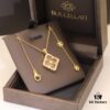 69301b0212f62673a6fad1da Buccellati Italian Luxury Jewelry Vintage Royal Style Diamond-Cut Clover Shell Agate Chalcedony Reversible Necklace in V Gold 18K Thick Gold Plating Original Chain End and Clasp High Quality