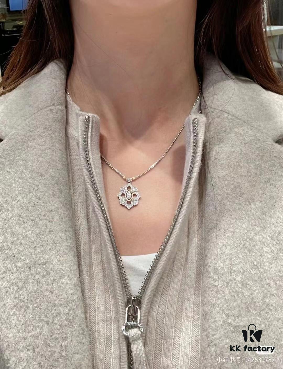 69301b0612f62673a6fad1dc Buccellati Full Diamond Twisted Rope Necklace in White Gold with Two-Tone Plating