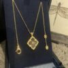 69301b0b12f62673a6fad1e0 Buccellati Italian Luxury Jewelry Vintage Royal Style Diamond-Cut Clover Shell Agate Chalcedony Double-Sided Necklace V Gold Material 18K Thick Gold Plating Original Chain End Original Clasp High Quality