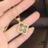 69301b0d12f62673a6fad1e2 Buccellati Italian Luxury Jewelry Vintage Royal Style Diamond-Cut Clover Shell Agate Chalcedony Double-Sided Necklace V Gold Material 18K Thick Gold Plating Original Chain End Original Clasp High Quality