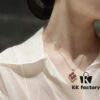 69301b0f12f62673a6fad1e4 Buccellati Italian Luxury Jewelry Vintage Royal Style Diamond-Cut Clover Shell Agate Chalcedony Reversible Necklace in V Gold 18K Thick Gold Plating Original Chain End and Clasp High Quality
