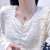 Buccellati Vintage Court-style Diamond-Set Twisted Four-Leaf Clover Shell Agate Chalcedony Double-sided Necklace