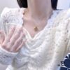 Buccellati Vintage Court-style Diamond-Set Twisted Four-Leaf Clover Shell Agate Chalcedony Double-sided Necklace