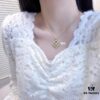 Buccellati Vintage Court-style Diamond-Set Twisted Four-Leaf Clover Shell Agate Chalcedony Double-sided Necklace