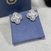 69301ba612f62673a6fad267 Harry Winston Diamond Links Full Diamond Clover Stud Earrings (White Diamonds)
