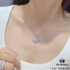 69301ba912f62673a6fad268 Harry Winston Diamond Links Full Diamond Clover Necklace (White Diamonds)
