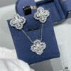 69301bb012f62673a6fad26c Harry Winston Diamond Links Full Diamond Clover Stud Earrings (White Diamonds)