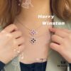 Pink Diamond Loop Necklace Wearing Reference