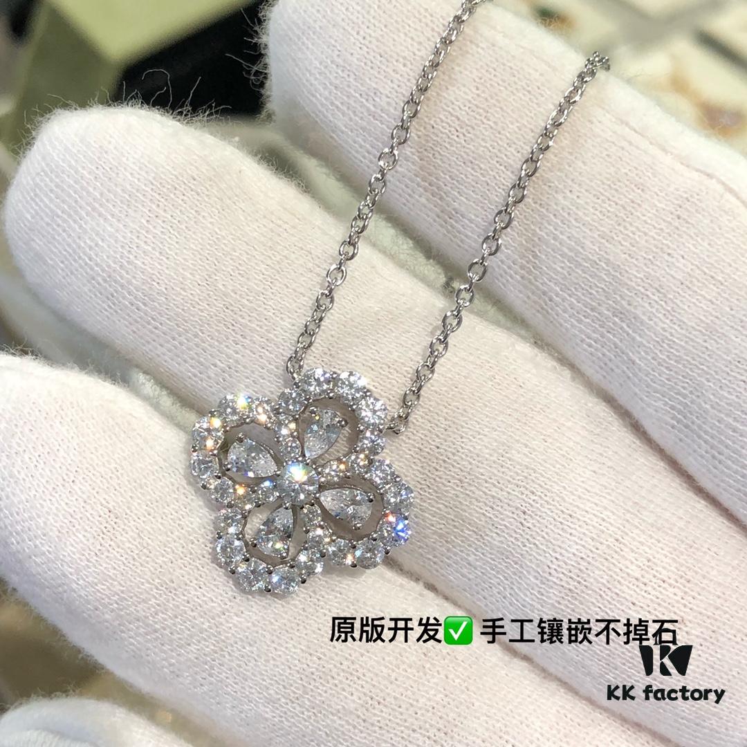 69301c0812f62673a6fad2ab HW Diamond Loop Series Gemstone Necklace, ZP Development Version - Bestselling Teardrop White Diamond Style