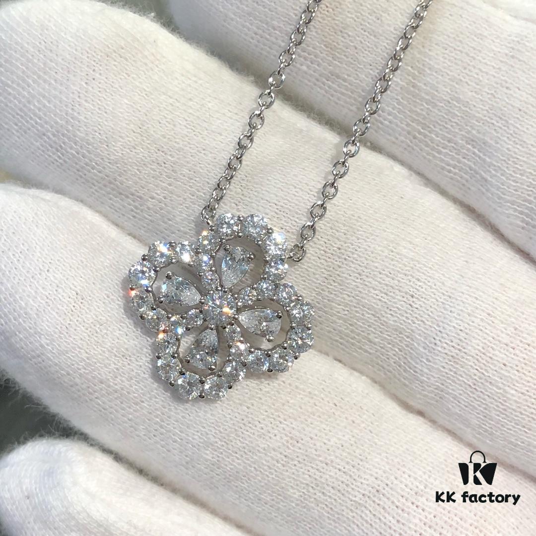 69301c0912f62673a6fad2ac HW Diamond Loop Series Gemstone Necklace, ZP Development Version - Bestselling Teardrop White Diamond Style