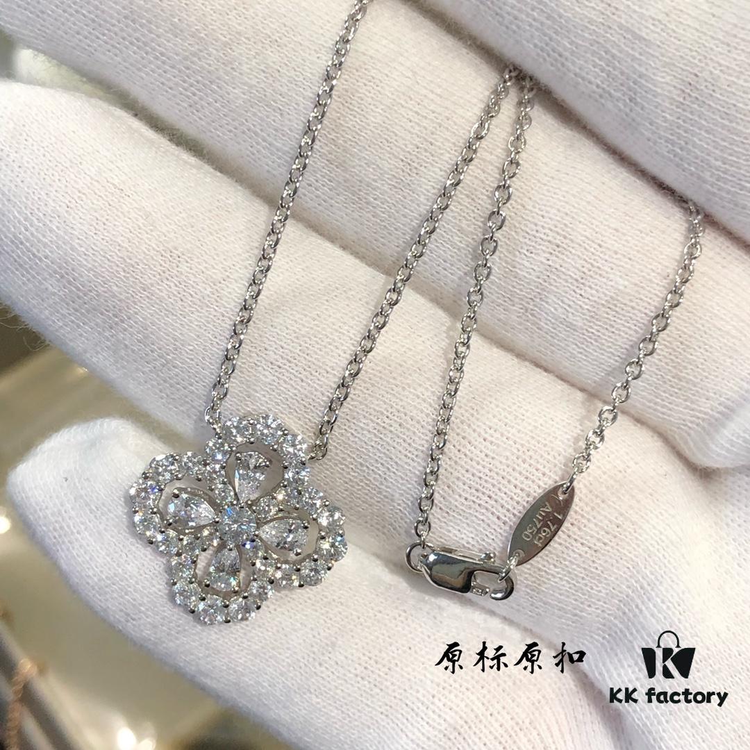 69301c0b12f62673a6fad2ad HW Diamond Loop Series Gemstone Necklace, ZP Development Version - Bestselling Teardrop White Diamond Style