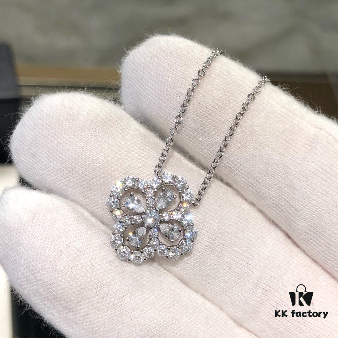 69301c1212f62673a6fad2b2 HW Diamond Loop Series Gemstone Necklace, ZP Development Version - Bestselling Teardrop White Diamond Style