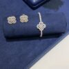 Harry Winston New Style Luxurious Clover Diamond Stud Earrings