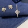 Harry Winston New Style Luxurious Clover Diamond Stud Earrings
