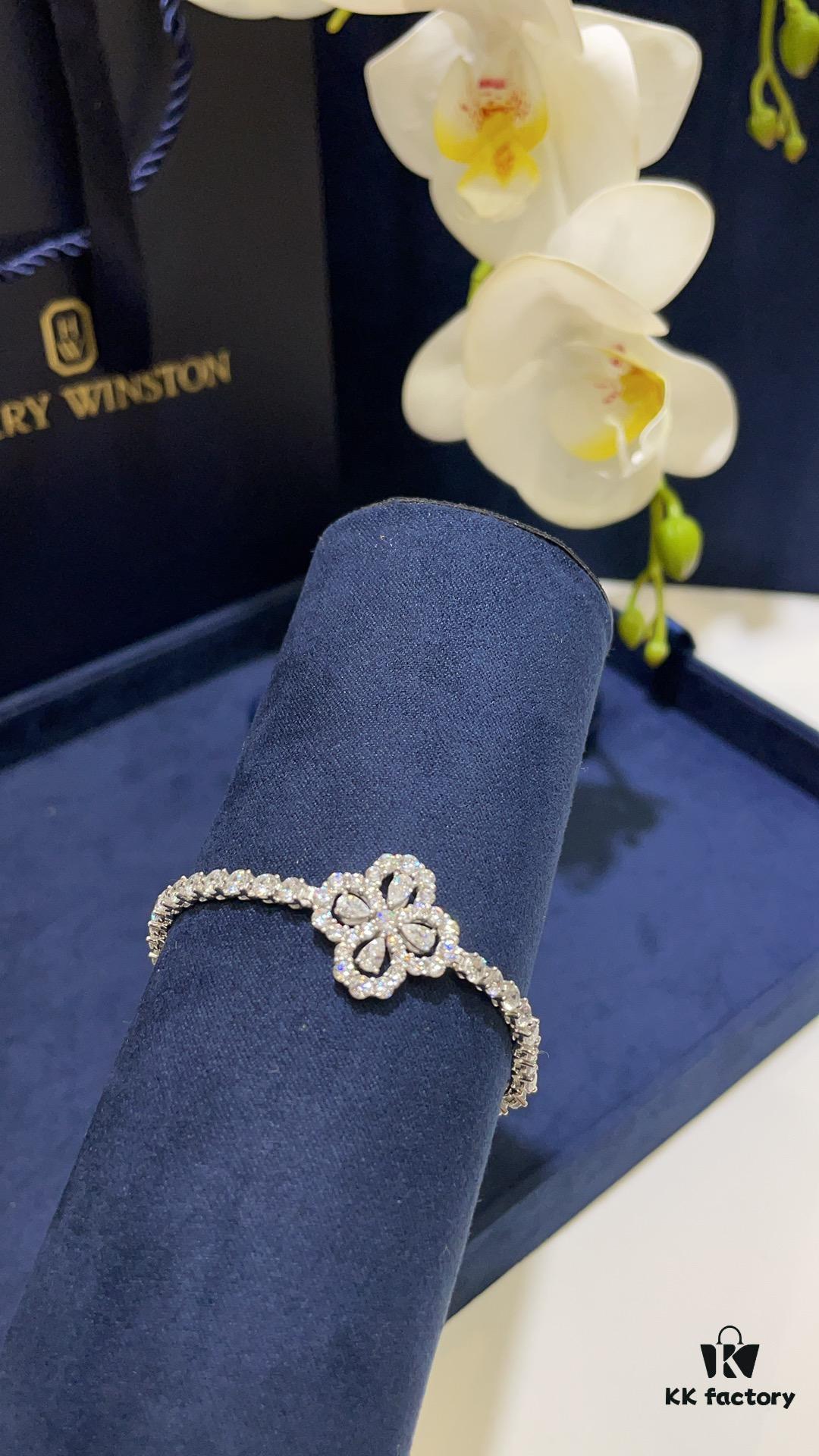 Harry Winston New Arrival Loop Luxury Clover Diamond Bracelet