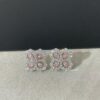 69301c4012f62673a6fad2dd HW Diamond Loop Clover Stud Earrings, ZP Development Version! Crafted in S925 Sterling Silver with Thick Gold Plating