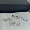 69301c4012f62673a6fad2de HW Diamond Loop Clover Stud Earrings, ZP Development Version! Crafted in S925 Sterling Silver with Thick Gold Plating