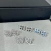 69301c4212f62673a6fad2df HW Diamond Loop Clover Stud Earrings, ZP Development Version! Crafted in S925 Sterling Silver with Thick Gold Plating