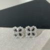 69301c4612f62673a6fad2e2 HW Diamond Loop Clover Stud Earrings, ZP Development Version! Crafted in S925 Sterling Silver with Thick Gold Plating