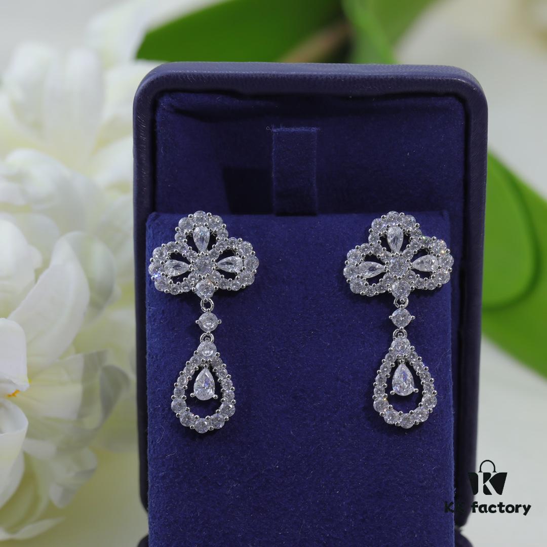 69301c4712f62673a6fad2e4 Harry Winston Classic Clover Full Diamond Stud Earrings, Exquisitely Crafted, Identical to Original Design, Worn by Celebrities, Stunningly Beautiful, Luxurious and Elegant