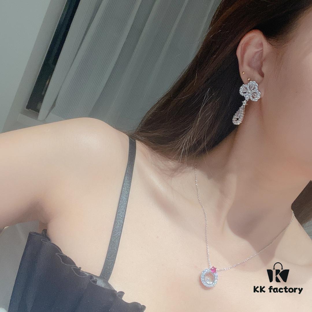 69301c4912f62673a6fad2e6 Harry Winston Classic Clover Full Diamond Stud Earrings, Exquisitely Crafted, Identical to Original Design, Worn by Celebrities, Stunningly Beautiful, Luxurious and Elegant