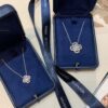 hW Large and Small Loop Clover Drop Diamond Necklace, Extremely Beautiful